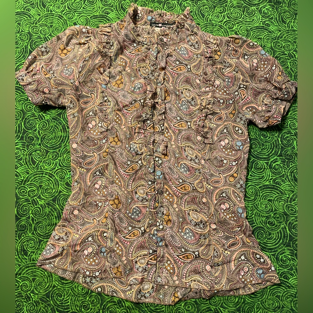 Love Squared Sheer Paisley Blouse